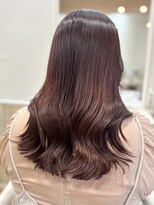 フルブルーム 東林間(fullbloom)&nbsp;レイヤーカットピンクベージュお顔周りレイヤーケアカラー