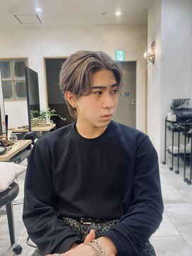 ラボヌールヘアーグレース 門前仲町店(La Bonheur hair grace) 【grace杉本】センターパート/ウルフ/メンズブリーチ