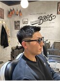 【BarBerBROS】バリアート　ラインアート　フェードショート