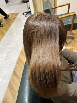 ハクバイジェービー 稲毛(hak by jb) 丸型◎髪質改善カラーで作るアッシュベージュ[稲毛駅/白髪染め]