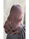 ボルドーカラー　巻き髪