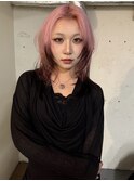裾カラーエンドカラーデザインハッシュカットレイヤーブリーチ
