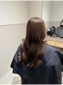 縮毛矯正をした髪を明るくカラー