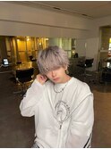 ハイライト/マッシュパーマ/ウルフ/アッシュブラック