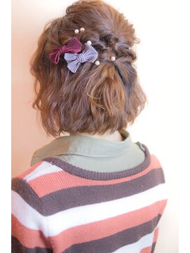 美容室樹蘭子 イオン松山店 ハーフアップ