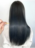 髪質改善トリートメント 艶髪 ブルーブラック 絹髪 ストレート