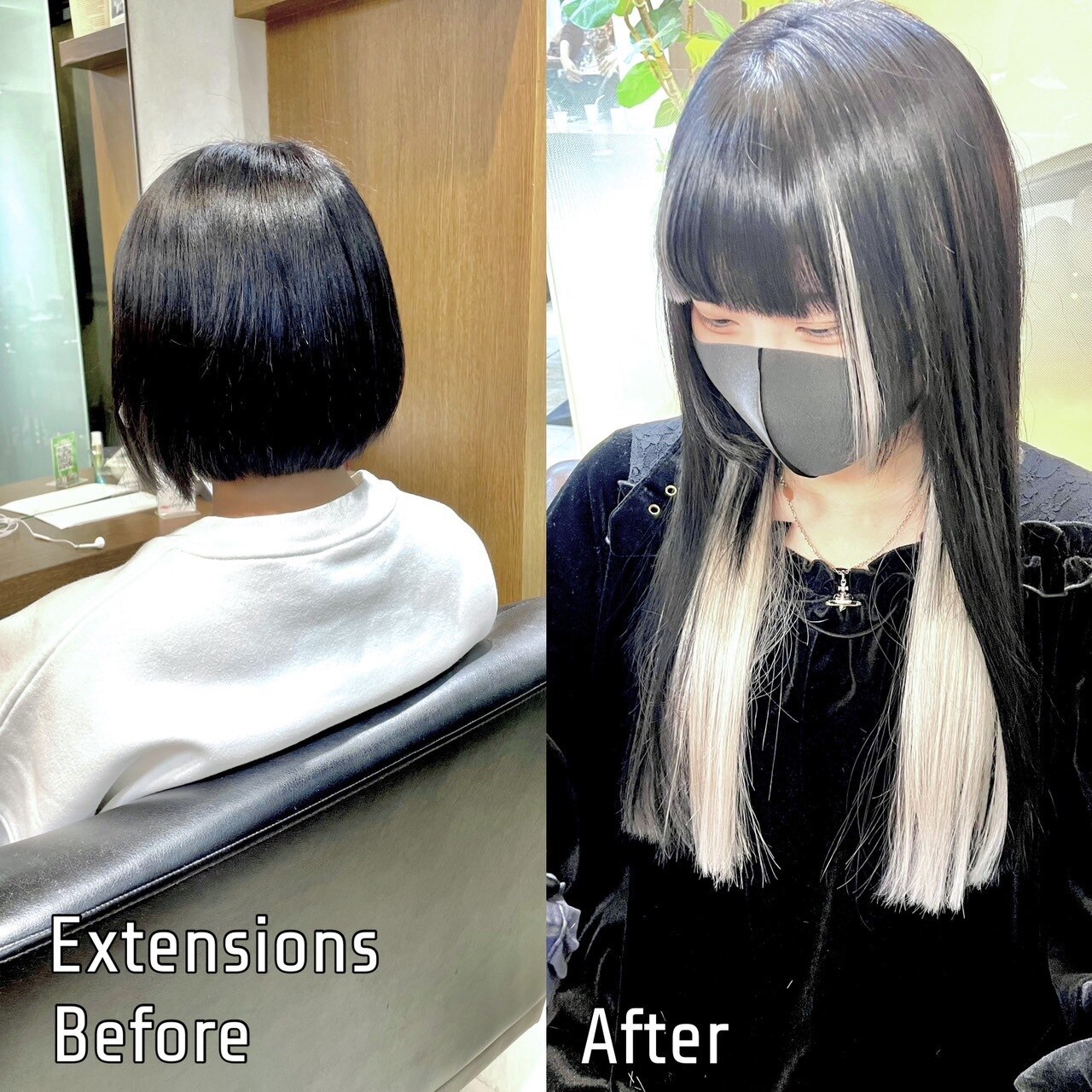 前髪&インナーカラー◇シールエクステ/黒髪×ホワイト《南船場》:L181332985|ディア(.eer)のヘアスタイル|ホットペッパービューティー 前髪&インナーカラー◇シールエクステ/黒髪×ホワイト《南船場》:L181332985|ディア(.eer)のヘアスタイル|ホットペッパービューティー