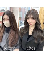 アフロートリノ(AFLOAT Leino)&nbsp;大人可愛い韓国ヘア　レイヤーカット　くびれヘア　似合わせ#