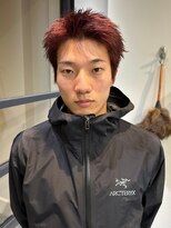 ヴヴ(Bub)&nbsp;red hair/メンズショート　アップバング　暖色系カラー