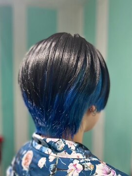 マティーナ ヘアー 池袋(Matina hair) 【ブラック×インナーカラーブルー】20代30代40代50代