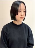 【YOKE】オリーブグレージュカラーハイライトカラー大人ボブ