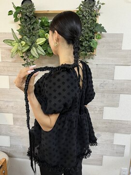 ロカット サロン(Roquat Salon) モードスーパーロングあみおろし【ヘアアレンジ/立川/立川南】