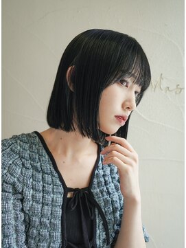 マセナ(Masena) 2.30代大人可愛いタッセルボブ×ネイビーブルー