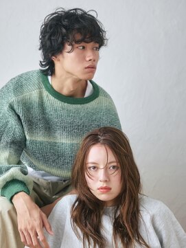 ファイブシーン アオヤマ(5SCENE AOYAMA) メンズボブウルフメンズミディアムレイヤーカットメンズウルフ