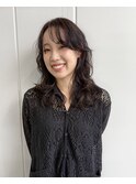 デジタルパーマ　ラブウェーブ　ラベンダーカラー
