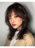 顔周り/レイヤーカット/ブリーチなし/韓国レイヤー/前髪カット