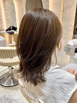 ロンド エスポワール 錦糸町(Lond espoir)&nbsp;◯ くびれヘアアプリコットオレンジハイライトカラー/ミディアム
