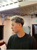 MEN’S HAIR/ブルーブラック/フェザーパーマ/心斎橋