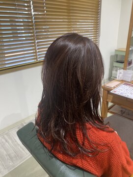 ゆるふわ大人可愛いハッシュカット小顔レイヤー艶カラーブラウン