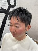 ショート/MEN’S/ニュアンスパーマ/ニュアンスウルフ/印西市