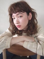 コス(kos)&nbsp;大人可愛い/ココアベージュ/グレージュカラー/ボブウルフ/黒髪