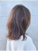 【無造作カール】ナチュラルストレート×セミディアレンジ