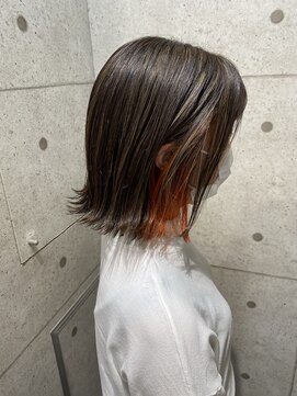 ヘアサロン ドットプラス 町田店(dot. plus) インナーカラー ×オレンジ