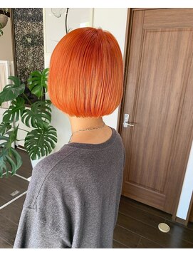ヘアーデザイン ルシア(Hair Design Lucia) ミニボブ×オレンジカラー