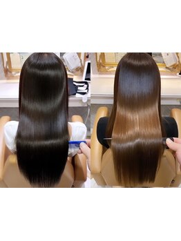 [1stepトリートメント+カット+柔らか縮毛矯正￥15800]傷みを最小限に抑える施術。前髪縮毛矯正も。[大宮]