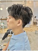 「束感×動き」ツーブロックパーマ