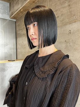 ニール(nier) 切りっぱなし黒髪ボブ中区袋町