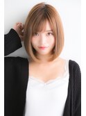 【山村】小顔前下がりボブ/銀座髪質改善/小顔ナチュラル/w