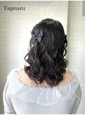 推し活ヘアセット♪サイドねじりのおろしスタイル