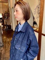 モク 大阪梅田店(MOK) 【なじませハイライト】シンプルボブ