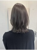 くびれヘア くびれミディ 大人レイヤーカット グレージュ