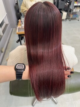 ヘアーアンドビューティーザ エフ(Hair Beauty the F) *艶髪_ 髪質改善カラー_チェリーレッド_m143