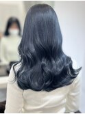 ブルベ　ブルーネイビー　透明感カラー　艶トリートメント　艶髪
