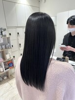ケンジ 平塚 アネッタ(KENJE annetta) 艶髪ストレート　髪質改善カラー　髪質改善トリートメント