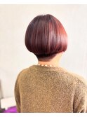 暖色カラー　　刈り上げコンパクトショート