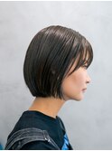 【WAKU】ショートボブ/イヤリングカラー/グレージュ