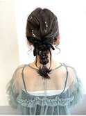 編みおろしヘアアレンジ