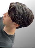 大分フェザーパーマメンズカットフェザーショート