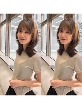 ロンドプロフィール 浦和(Lond profil) 顔まわりレイヤー外ハネ韓国風ヘア髪質改善浦和ボブ