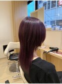 ピンクパープル×ロングウルフ