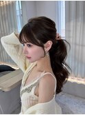 韓国ヘア×レイヤーカット×前髪カット