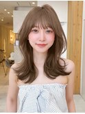 ミディアム レイヤー 韓国 顔まわり レイヤーカット