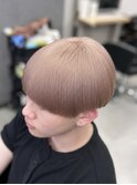 ミルクティーベージュマッシュメンズハイトーンメンズブリーチ
