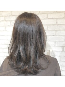 ブルー(BLUE) セミディ×グレージュ