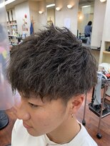 メンズ美容室 タカミ&nbsp;爽やかツーブロックショート　ソフトツイスト