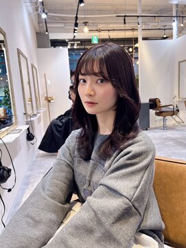 フランチェスカドット(francesca.) 【ブリーチなしスタイル】ラベンダーカラー×レイヤーカット前出